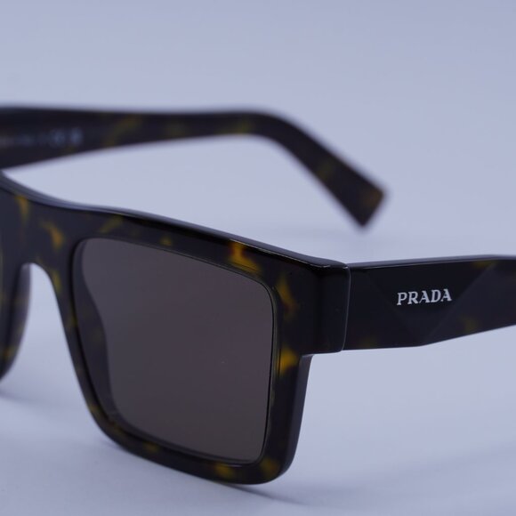 Prada PR19WS 2AU8C1 Sunglasses Havana Rectangle Frame, Brown Lenses - Picture 9 of 11